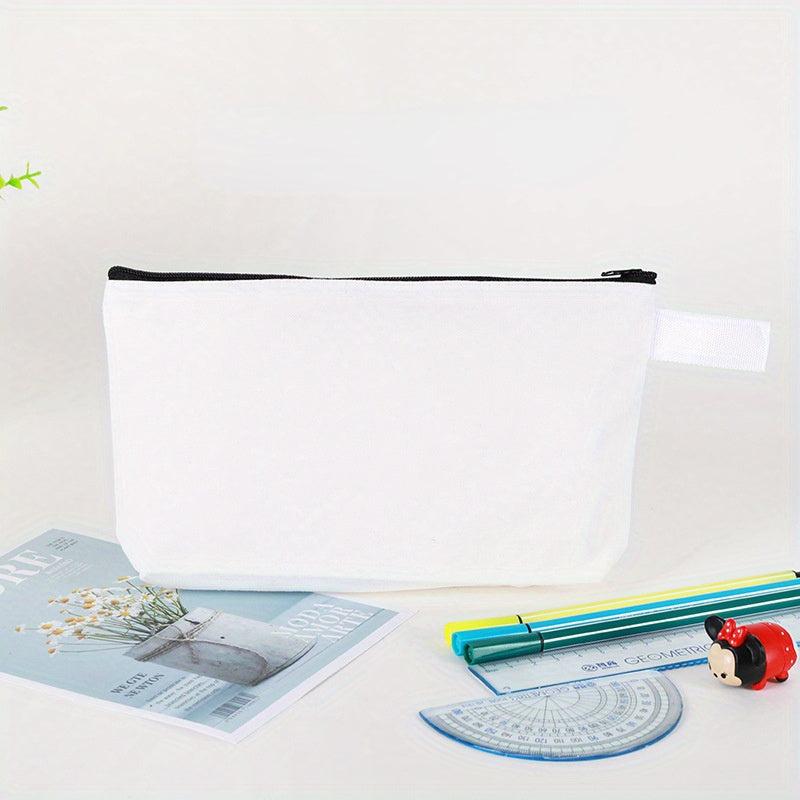 Canvas Makeup Bag Travel Cosmetic Bag Plain Makeup Pouch Blank Toiletry Bag