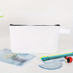 Canvas Makeup Bag Travel Cosmetic Bag Plain Makeup Pouch Blank Toiletry Bag