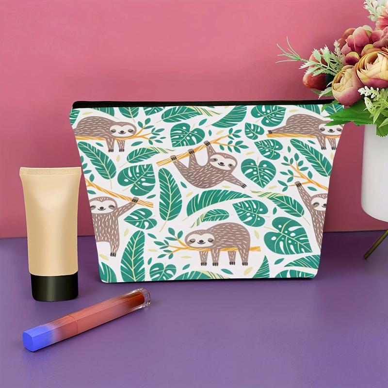 Sloth Pattern Cosmetic Bag For Women - Adorable Makeup Bags