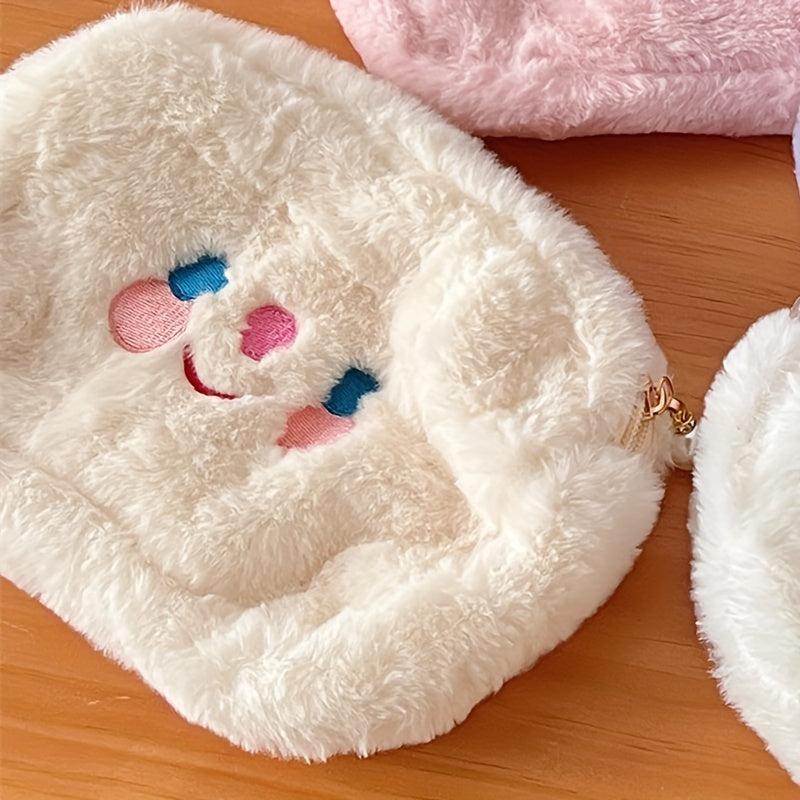 Cartoon Embroidery Zipper Pouch Travel Makeup Bag