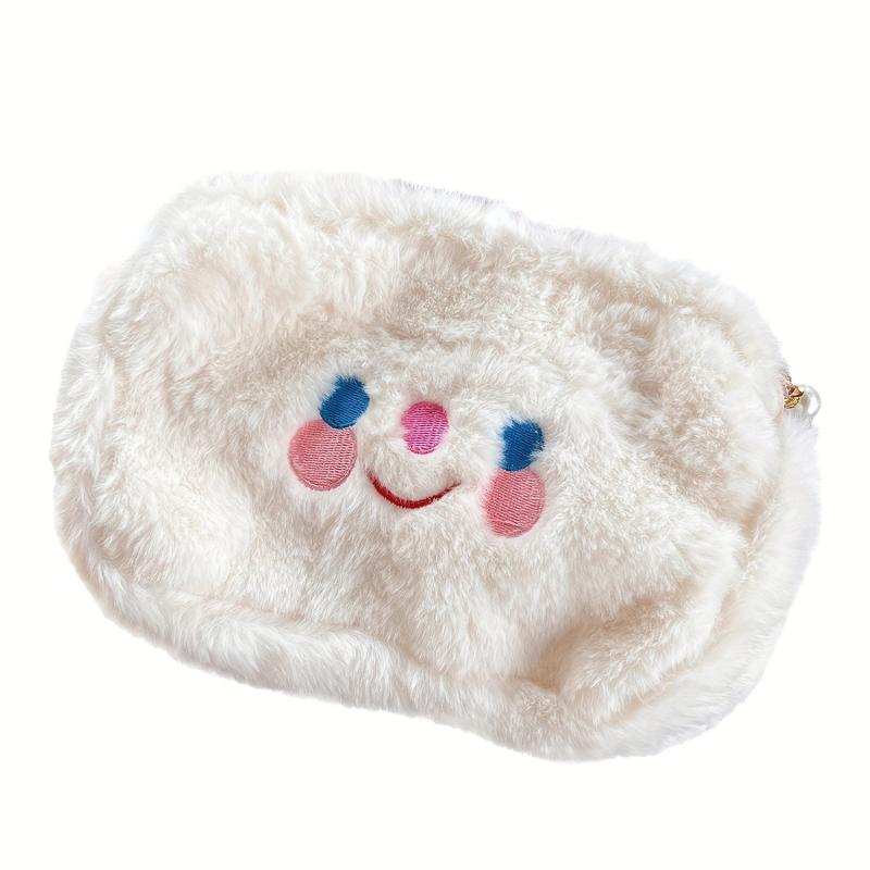 Cartoon Embroidery Zipper Pouch Travel Makeup Bag
