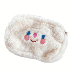 Cartoon Embroidery Zipper Pouch Travel Makeup Bag