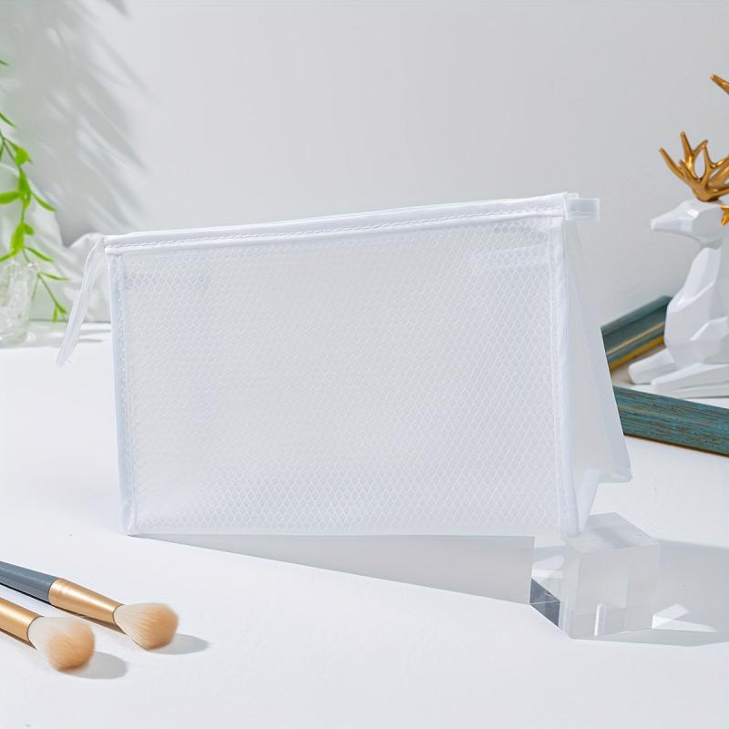 Small Clear Makeup Bag Waterproof Zipper Pouch Travel Toiletry Organizer