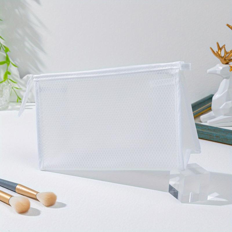 Small Clear Makeup Bag Waterproof Zipper Pouch Travel Toiletry Organizer