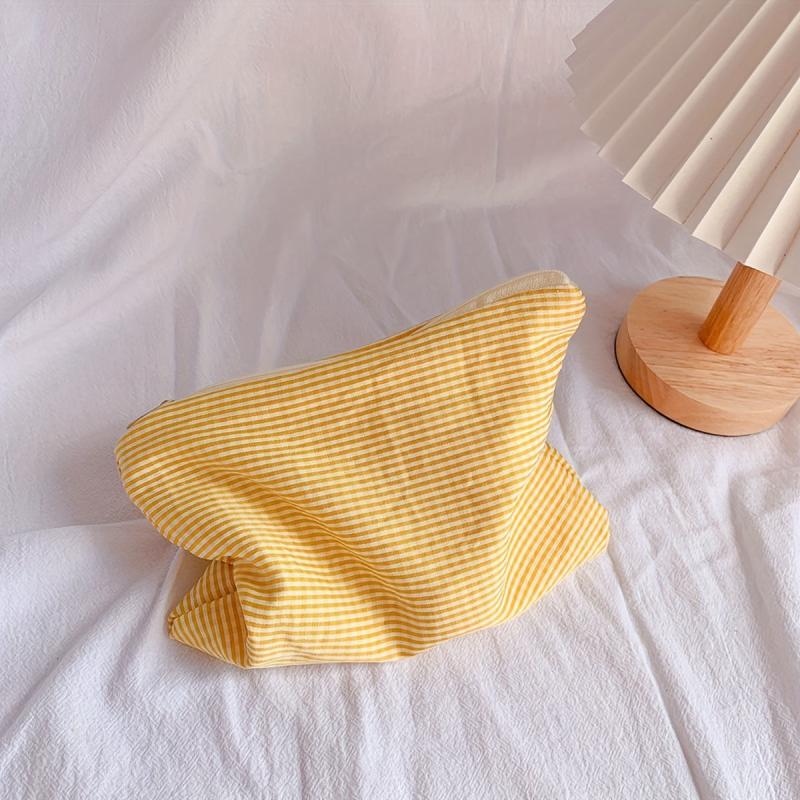 Plaid Makeup Bag Zipper Pouch Travel Portable Storage Bag Women Gift