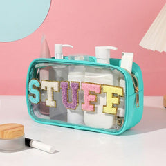 Chenille STUFF Makeup Bag Mint Green