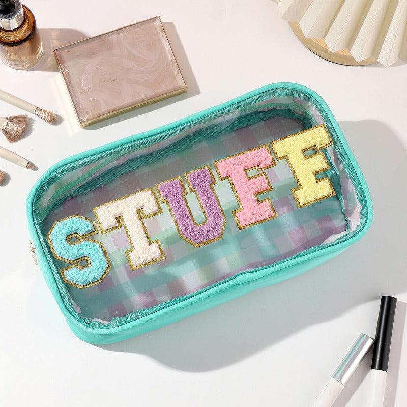 Chenille STUFF Makeup Bag Mint Green
