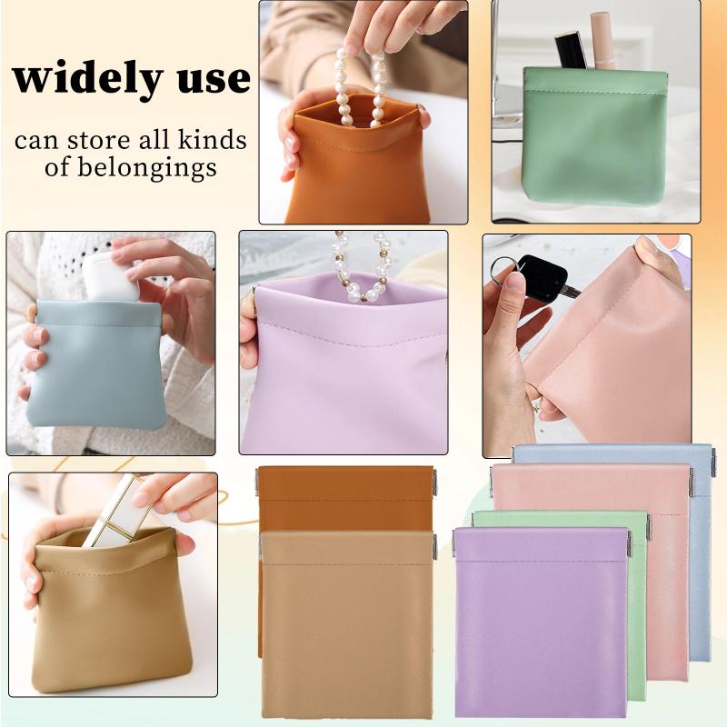 Lambskin Pocket Cosmetic Bag Makeup Pouch Mini Travel Organizer