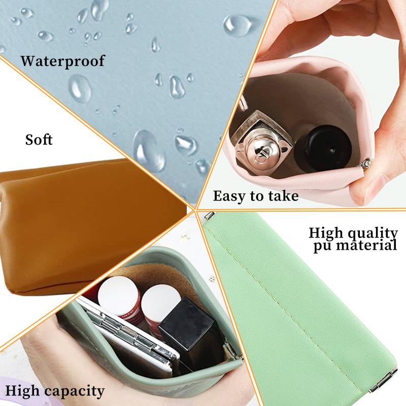 Lambskin Pocket Cosmetic Bag Makeup Pouch Mini Travel Organizer