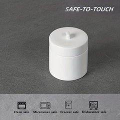 Ceramic Cotton Swabs Holder Organizer with Lid