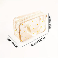 Daisy Pattern Travel Toiletry Bag Portable Makeup Storage Wash Bag