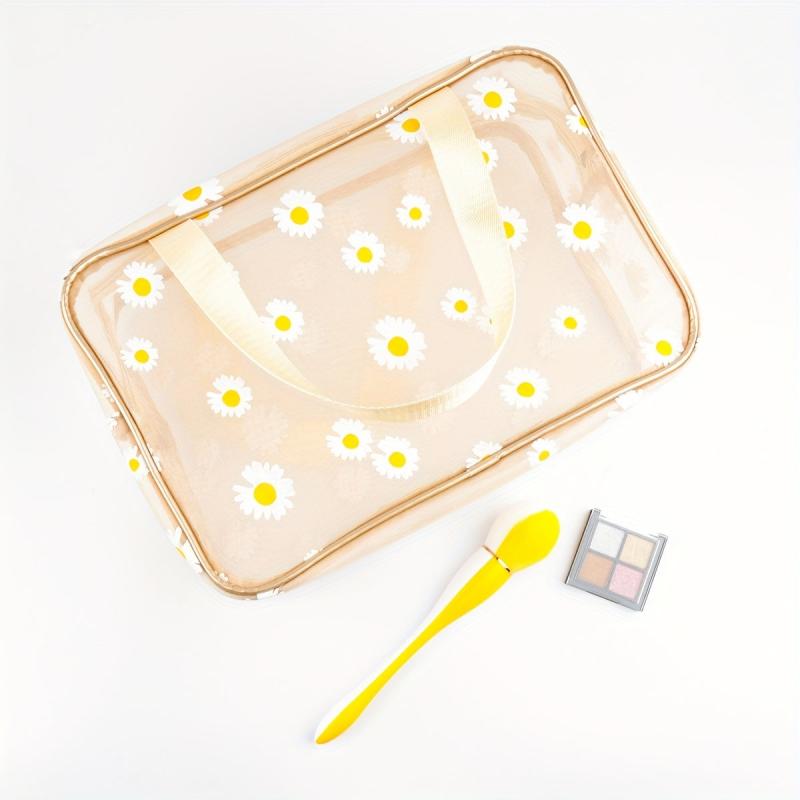 Daisy Pattern Travel Toiletry Bag Portable Makeup Storage Wash Bag