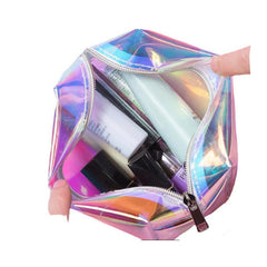 Iridescent Holographic Cosmetic Bag Large Capacity Toiletries Storage
