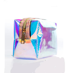 Iridescent Holographic Cosmetic Bag Large Capacity Toiletries Storage