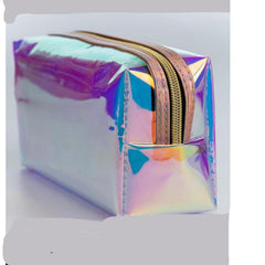 Iridescent Holographic Cosmetic Bag Large Capacity Toiletries Storage