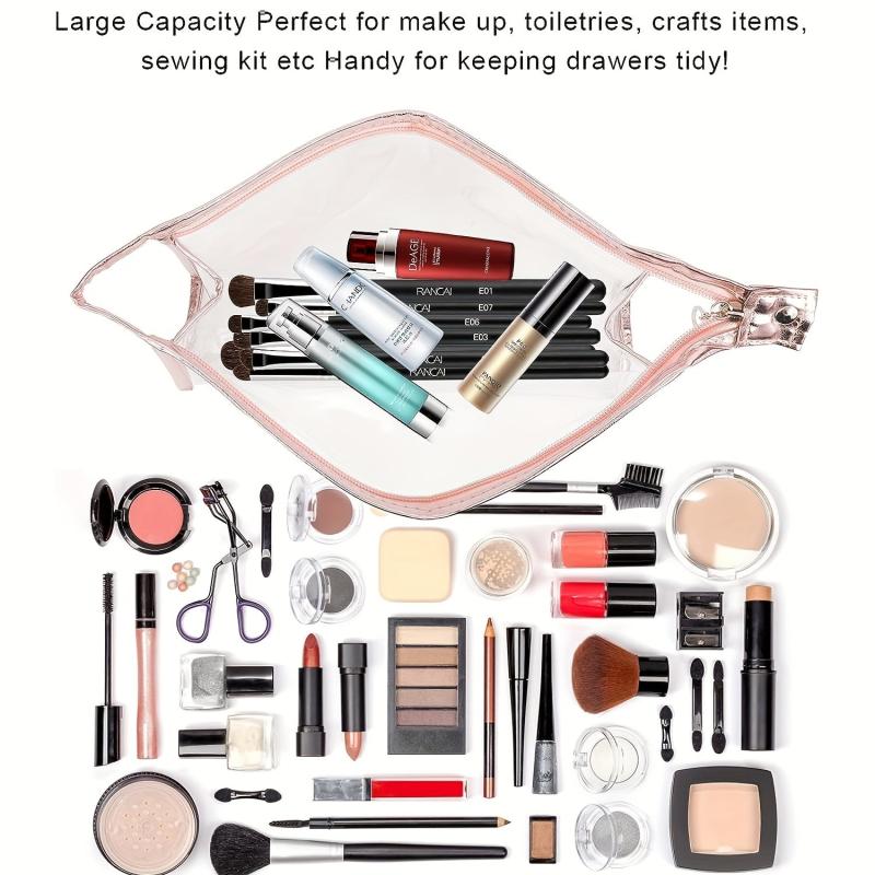 4pcs Clear Makeup Travel Bag Waterproof PVC Portable Zip Beach Bag