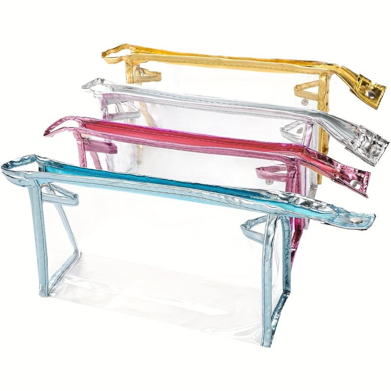 4pcs Clear Makeup Travel Bag Waterproof PVC Portable Zip Beach Bag