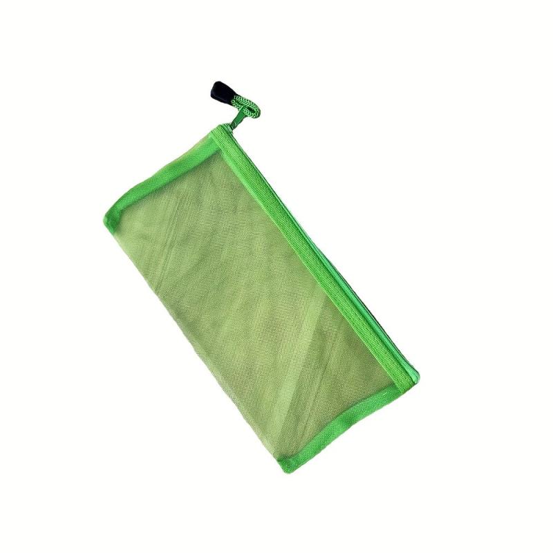 5Pcs Nylon Mesh Cosmetic Bag Makeup Travel Cases Pencil Case Organizers