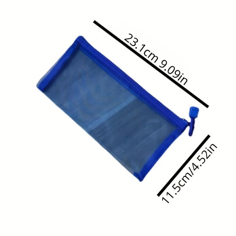 5Pcs Nylon Mesh Cosmetic Bag Makeup Travel Cases Pencil Case Organizers