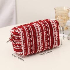 Stylish Red Makeup Pouch Y2K Accessories