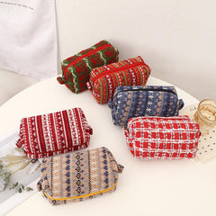 Stylish Red Makeup Pouch Y2K Accessories