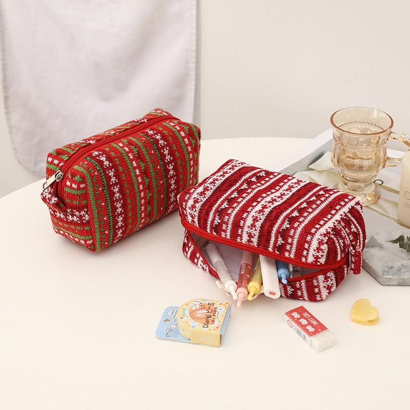 Stylish Red Makeup Pouch Y2K Accessories