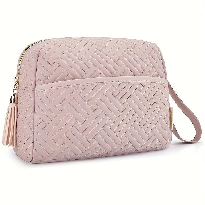 Roomy Cosmetic Pouch Travel Toiletry Bag Zipper Makeup Organizer