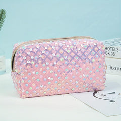 Sequin Cosmetic Bag for Women and Girls - Travel and Toiletry Organizer