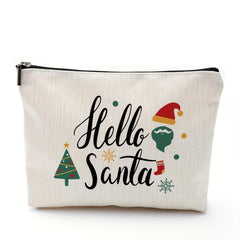 Christmas Cosmetic Bag Waterproof Zipper Pouch Travel Toiletry Makeup Organizer