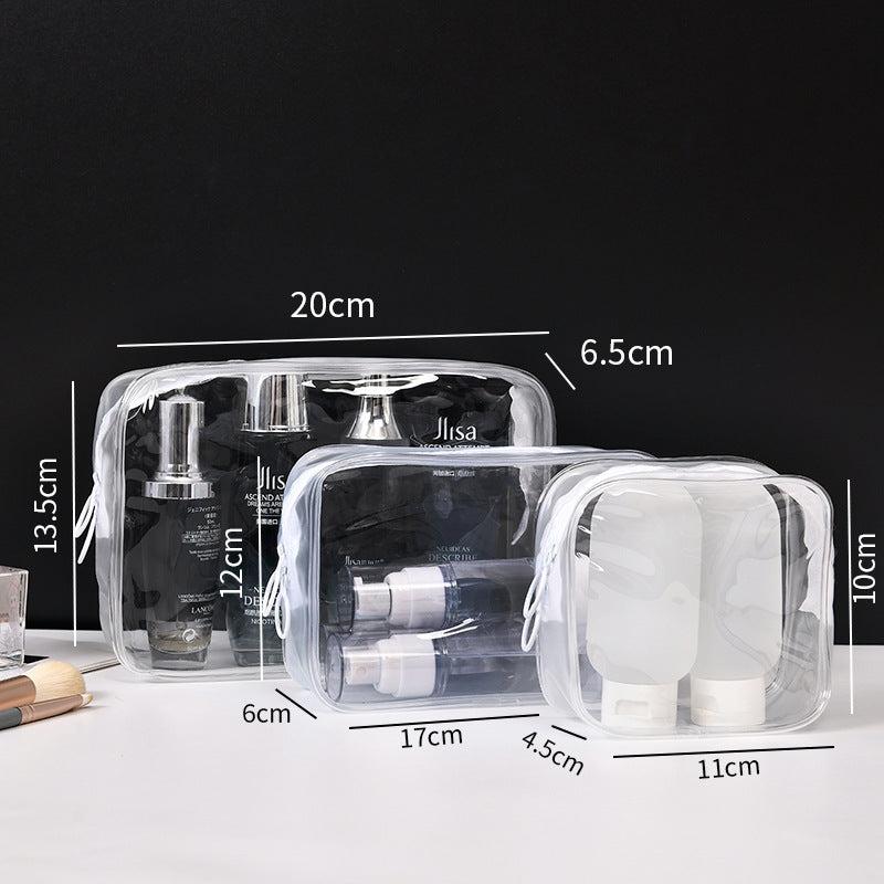 3pcs Travel Clear Toiletry Bag Women Makeup Case Waterproof