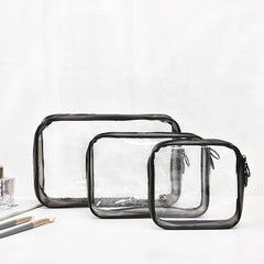 3pcs Travel Clear Toiletry Bag Women Makeup Case Waterproof
