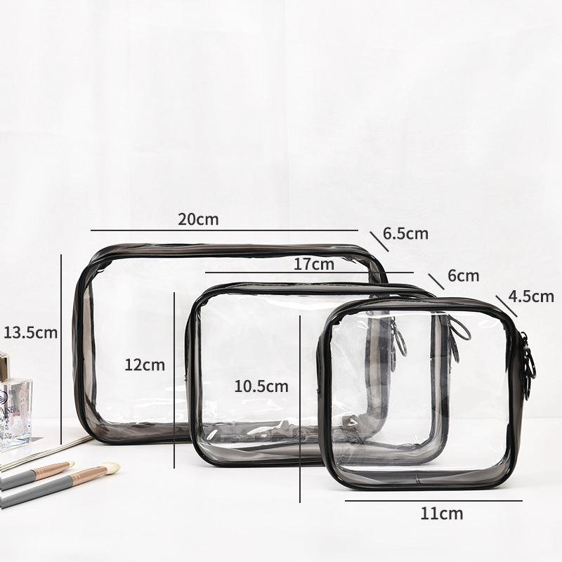 3pcs Travel Clear Toiletry Bag Women Makeup Case Waterproof