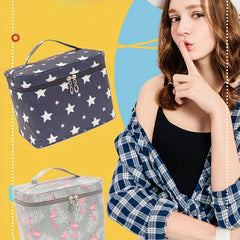 Nylon Waterproof Toiletry Bag + 13pcs Makeup Brushes Set