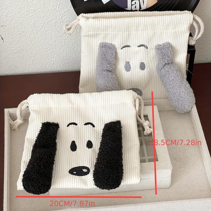 Dog Drawstring Makeup Bag Travel Portable Cosmetic Bag Toiletry Bag