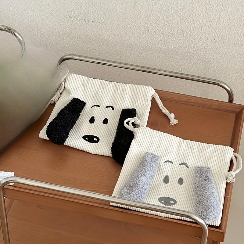 Dog Drawstring Makeup Bag Travel Portable Cosmetic Bag Toiletry Bag