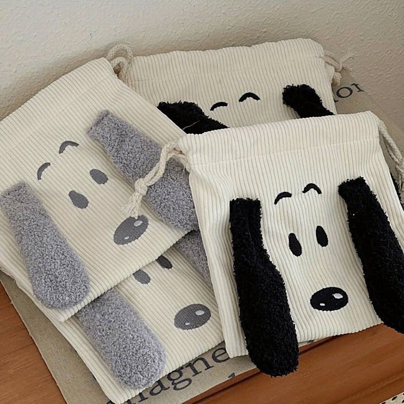Dog Drawstring Makeup Bag Travel Portable Cosmetic Bag Toiletry Bag