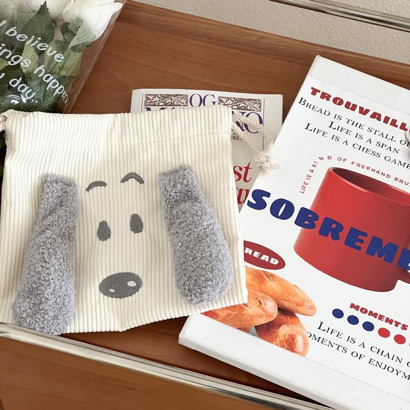Dog Drawstring Makeup Bag Travel Portable Cosmetic Bag Toiletry Bag
