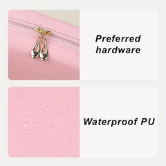 3pcs PU Waterproof Square Makeup Bag Portable Toiletry Bag