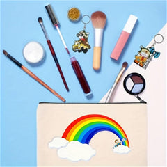 5Pcs Canvas Zipper Pouch Makeup Bag Pencil Case Cosmetic Crafts Gift