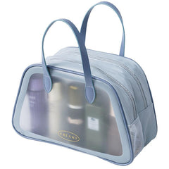 Double Layer Makeup Bag Wet Dry Separation Toiletry Travel Bag Translucent