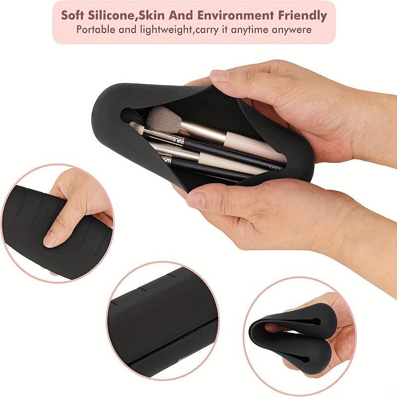 Travel Makeup Brush Holder Silicone Portable Case