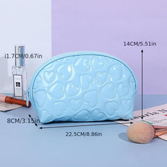 3PCS Waterproof Makeup Bag Set Y2K Heart Toiletry Bag
