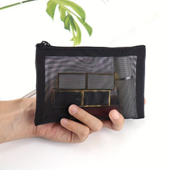 Nylon Mesh Pouch Cosmetic Travel Organizer Bag with Zipper