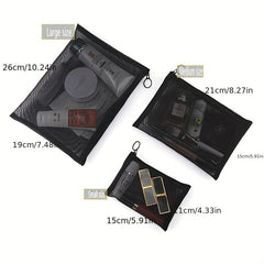 Nylon Mesh Pouch Cosmetic Travel Organizer Bag with Zipper