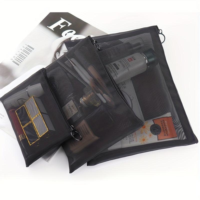 Nylon Mesh Pouch Cosmetic Travel Organizer Bag with Zipper