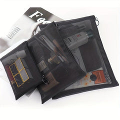 Nylon Mesh Pouch Cosmetic Travel Organizer Bag with Zipper
