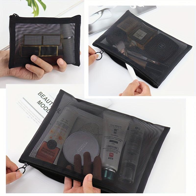 Nylon Mesh Pouch Cosmetic Travel Organizer Bag with Zipper