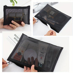 Nylon Mesh Pouch Cosmetic Travel Organizer Bag with Zipper