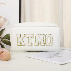 Preppy Square Cosmetic Toiletry Bag Zipper Pouch Storage