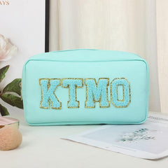 Preppy Square Cosmetic Toiletry Bag Zipper Pouch Storage